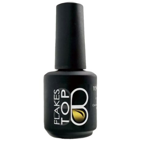 Gel.look Верхнее покрытие Flakes Top, gold, 15 мл