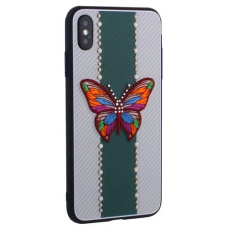 Чехол для iPhone XS Max (6.5") TOTU Butterfly Love Series -019 Бабочка Green