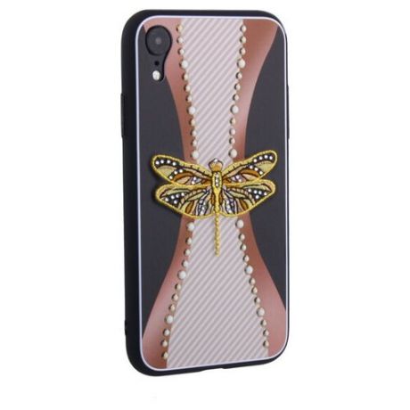 Чехол для iPhone XR (6.1") TOTU Dancing Dragonfly Series -020 Стрекоза Gold