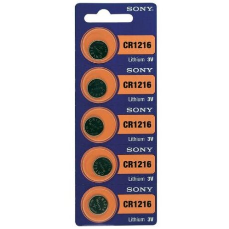 Батарейка Sony CR1216 BL5, 5шт