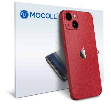Гидрогелевая защитная пленка MOCOLL для задней панели (Half Cover) Apple iPhone 13 Кожа Красная