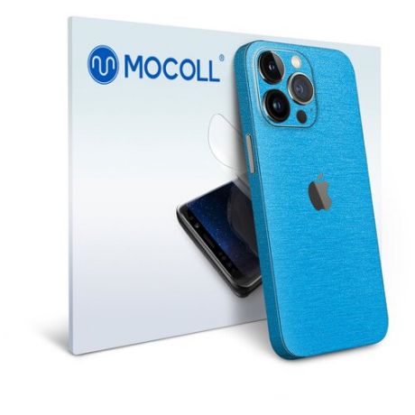 Гидрогелевая защитная пленка MOCOLL для задней панели Apple iPhone 13 Pro Max Металлик Голубой
