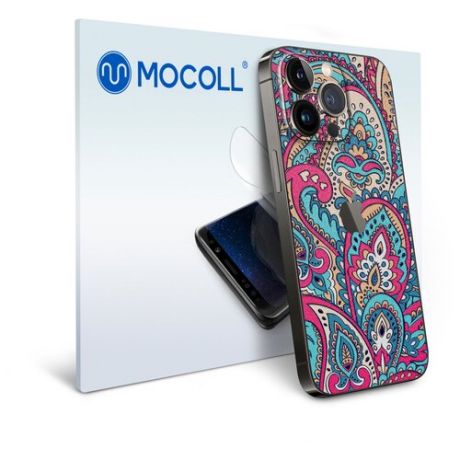 Гидрогелевая защитная пленка MOCOLL для задней панели (Half Cover) Apple iPhone 13 Pro Max Богемный узор Пейсли
