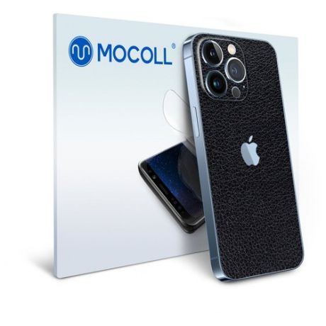 Гидрогелевая защитная пленка MOCOLL для задней панели (Half Cover) Apple iPhone 13 Pro Max Кожа Черная