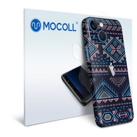 Гидрогелевая защитная пленка MOCOLL для задней панели Apple iPhone 13 Mini Богемный узор Аргайл