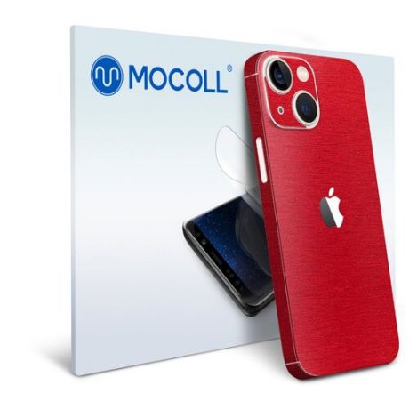 Гидрогелевая защитная пленка MOCOLL для задней панели Apple iPhone 13 Металлик Красный