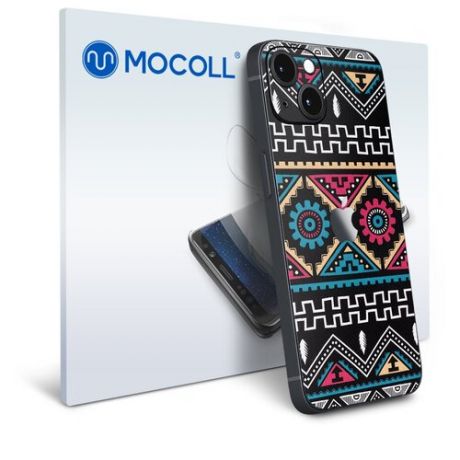 Гидрогелевая защитная пленка MOCOLL для задней панели (Half Cover) Apple iPhone 13 Богемный узор Икат