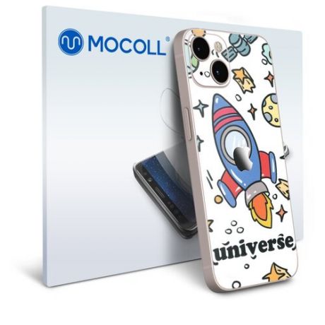 Гидрогелевая защитная пленка MOCOLL для задней панели (Half Cover) Apple iPhone 13 Mini Рисунок ракета