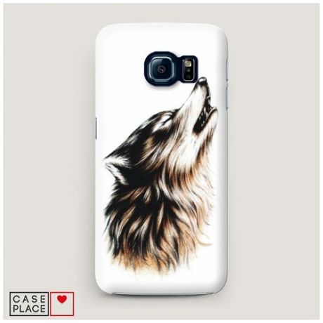 Чехол Пластиковый Samsung Galaxy S6 Wolf tattoo