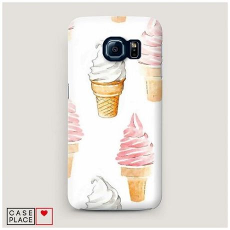 Чехол Пластиковый Samsung Galaxy S6 Нарисованное мороженое