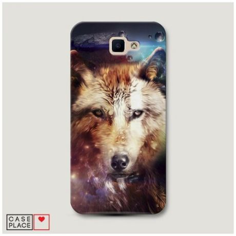 Чехол Пластиковый Samsung Galaxy J5 Prime 2016 Волк и стихии