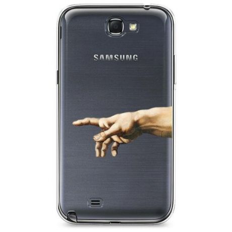 Силиконовый чехол "Собака в красках" на Samsung Galaxy Note 2 / Самсунг Галакси Нот 2