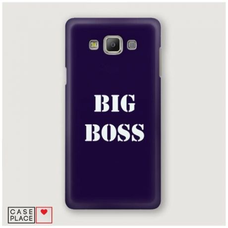 Чехол Пластиковый Samsung Galaxy Grand Prime Big boss на синем