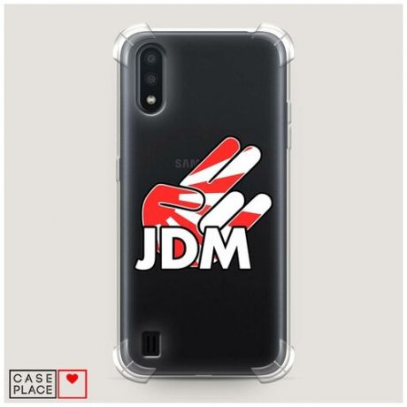 Чехол силиконовый Противоударный Samsung Galaxy A01 JDM logo