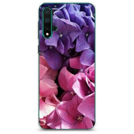 Силиконовый чехол "Цветы тату" на Huawei Nova 5 Pro / Хуавей Нова 5 Про