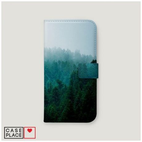 Чехол-книжка iPhone XS Max (10S Max) Лес в зеленом тумане