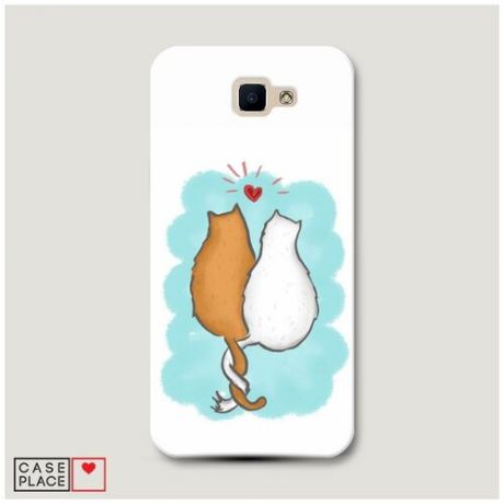 Чехол Пластиковый Samsung Galaxy J5 Prime 2016 Влюбленные котики 9
