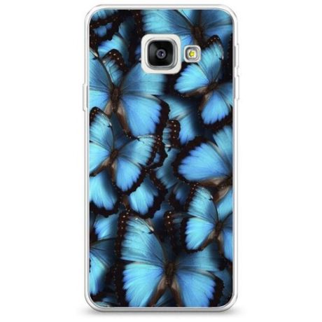 Силиконовый чехол "Тропическая бабочка 2" на Samsung Galaxy A3 2016 / Самсунг Галакси А3 2016