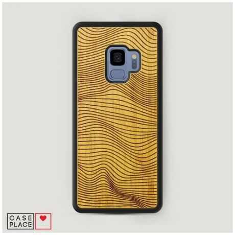 Чехол Деревянный Samsung Galaxy S9 Узорчатый фон графика 61
