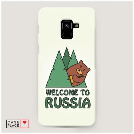 Чехол Пластиковый Samsung Galaxy A8 Plus 2018 Welcome to Russia