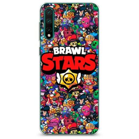Силиконовый чехол "Brawl Stars все герои" на Huawei Nova 5 Pro / Хуавей Нова 5 Про