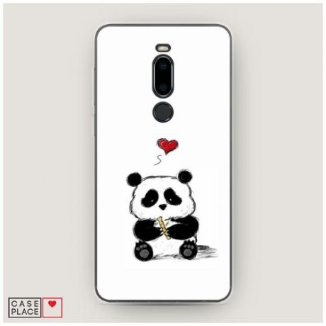 Силиконовый чехол "Панда с сердечком 4" на Meizu M8 / Мейзу М8