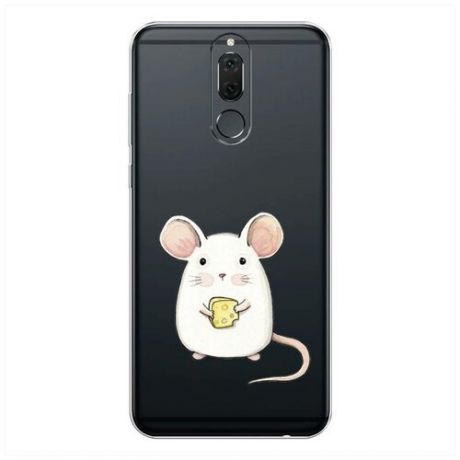 Силиконовый чехол "Мышка в пуховике" на Huawei Nova 2i / Хуавей Нова 2i