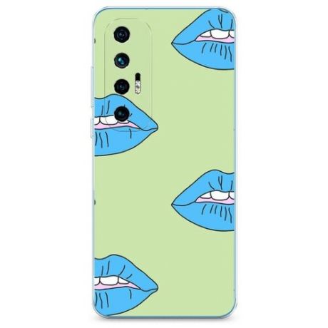 Силиконовый чехол "Голубые губы" на Xiaomi Mi 10S / Сяоми Ми 10S