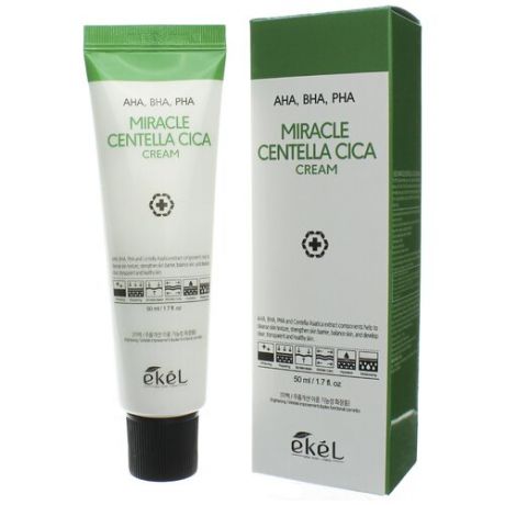 Крем для проблемной кожи лица с кислотами Ekel Centella Cica Cream AHA, BHA, PHA 50 мл.