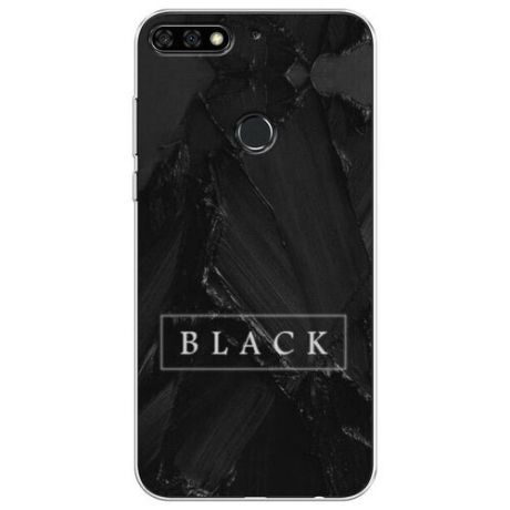 Силиконовый чехол "Black цвет" на Huawei Y7 Prime 2018 / Хуавей У7 Прайм 2018