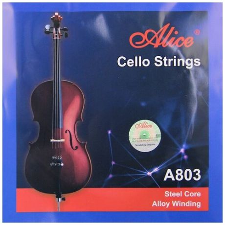 Комплект струн для виолончели, никель. Alice A803