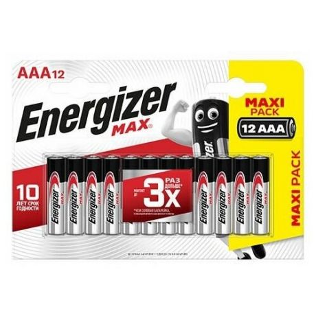 Батарейки Energizer MAX AAALR03 1.5V - 12 шт.