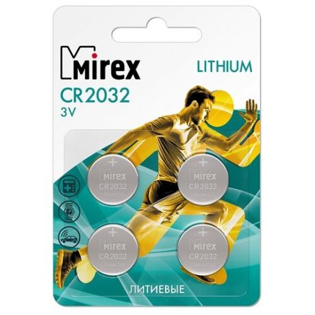 Батарейка Mirex CR2032, 2 шт.