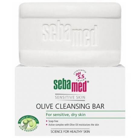 Sebamed мыло для лица оливковое Sensitive Skin Olive Cleansing Bar, 150 г