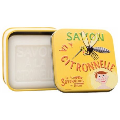 Специальное мыло антибактериальное La Savonnerie de Nyons в металлической коробке с лемонграссом 100гр.