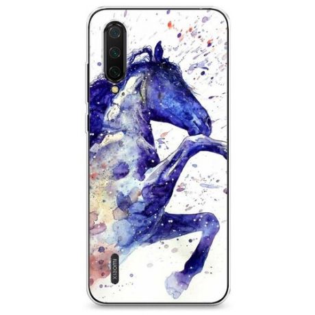 Силиконовый чехол "Лошадь брызки краски" на Xiaomi Mi 9 Lite / Сяоми Ми 9 Лайт