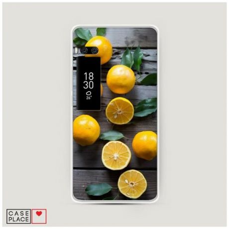 Силиконовый чехол "Лимоны на столе" на Meizu Pro 7 / Мейзу Про 7
