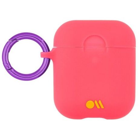 Чехол Case-Mate Hook Ups Neon для AirPods коралловый / фиолетовый
