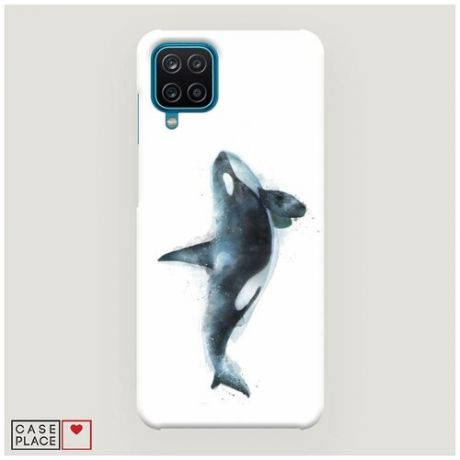 Чехол Пластиковый Samsung Galaxy A12 Нарисованный кит