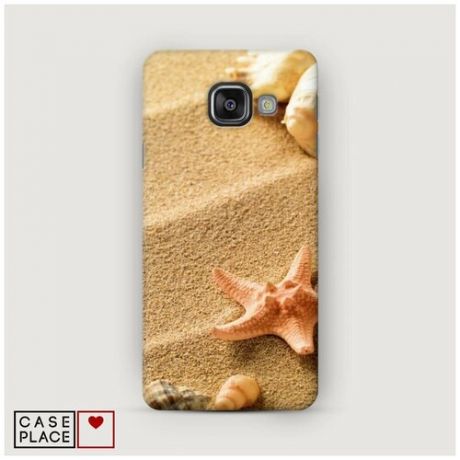 Чехол Пластиковый Samsung Galaxy A7 2016 Ракушки на песке