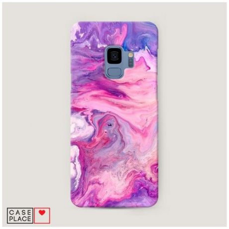 Чехол Пластиковый Samsung Galaxy S9 Нежно-розовая абстракция