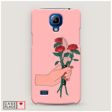 Чехол Пластиковый Samsung Galaxy S4 mini Розы и нож