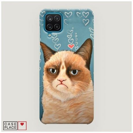 Чехол Пластиковый Samsung Galaxy M12 Сердитый кот