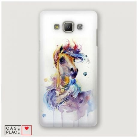 Чехол Пластиковый Samsung Galaxy A3 Лошадь арт 2