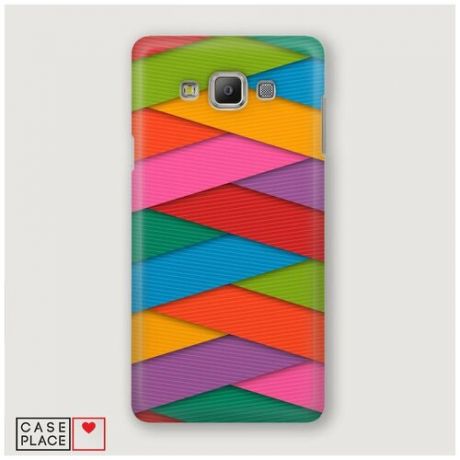 Чехол Пластиковый Samsung Galaxy A3 Цветные линии