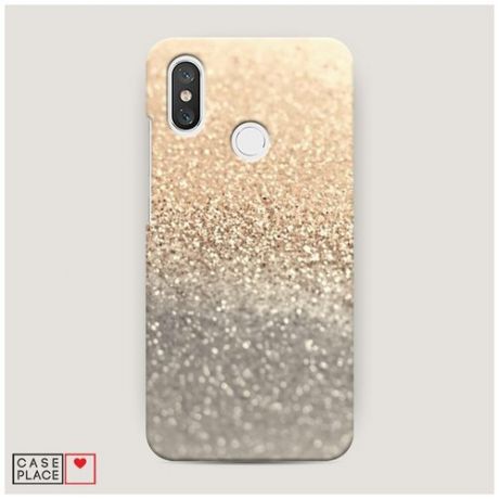 Чехол Пластиковый Xiaomi Mi 8 Песок золотой рисунок