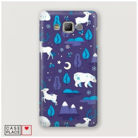 Чехол Пластиковый Samsung Galaxy A3 Снежные зверята