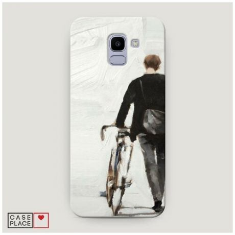 Чехол Пластиковый Samsung Galaxy J6 2018 Пара на велосипедах 1