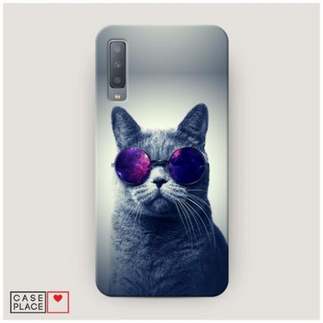 Чехол Пластиковый Samsung Galaxy A7 2018 Космический кот