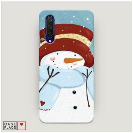 Чехол Пластиковый Xiaomi Mi A3 Lite Застенчивый снеговик